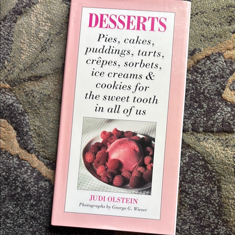 Pink 'Desserts' Cookbook by Judi Olstein